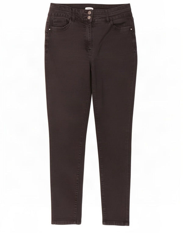 M&Co Vaqueros pitillo de cintura alta para mujer UK 14 Large W32 L30 Algodón negro