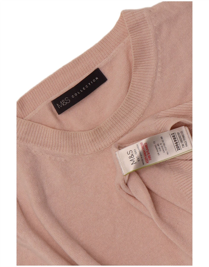 Marks & Spencer - Jersey de cuello redondo para mujer, talla 40, acrílico rosa mediano
