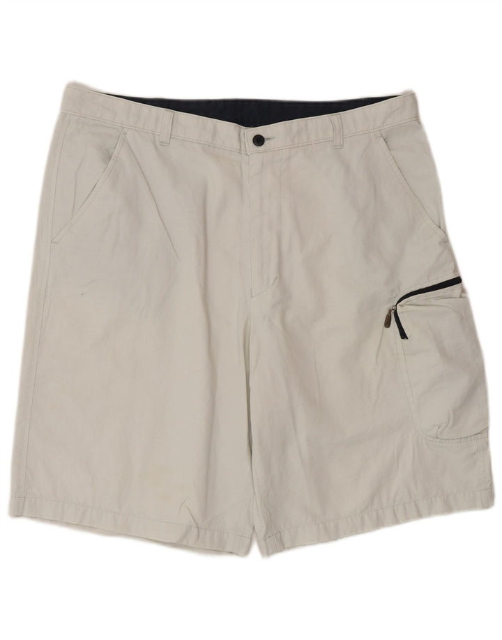 Fila Pantalones cortos cargo para hombre IT 54 2XL W38 Blanco