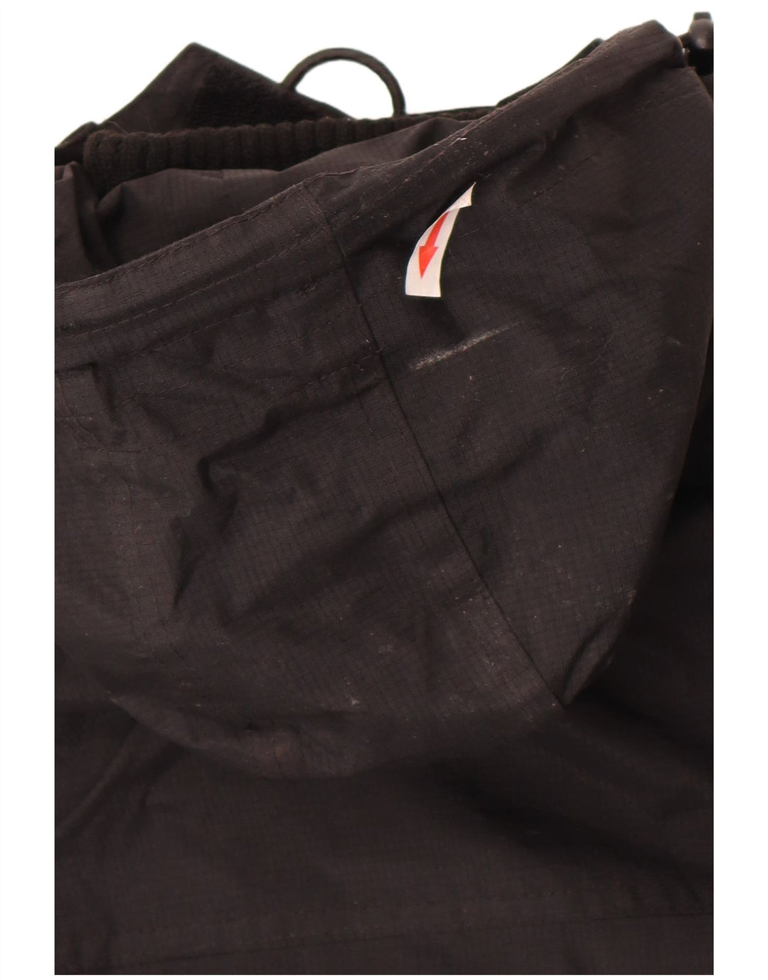Superdry Chaqueta impermeable con capucha para mujer, talla 48, nailon negro mediano