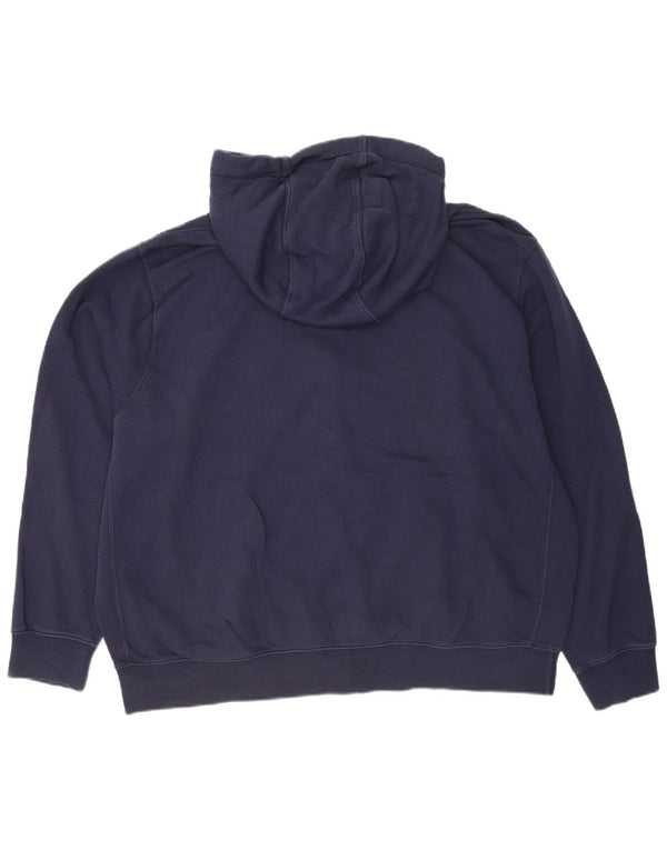 Nike - Sudadera con capucha y cremallera para hombre, talla 2XL, algodón azul marino