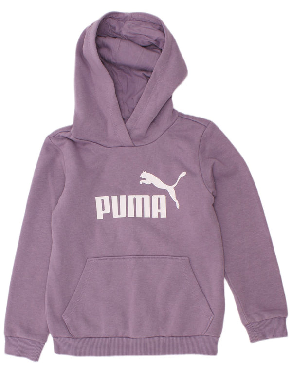 Puma - Sudadera con capucha para niña (5-6 años, algodón), color morado