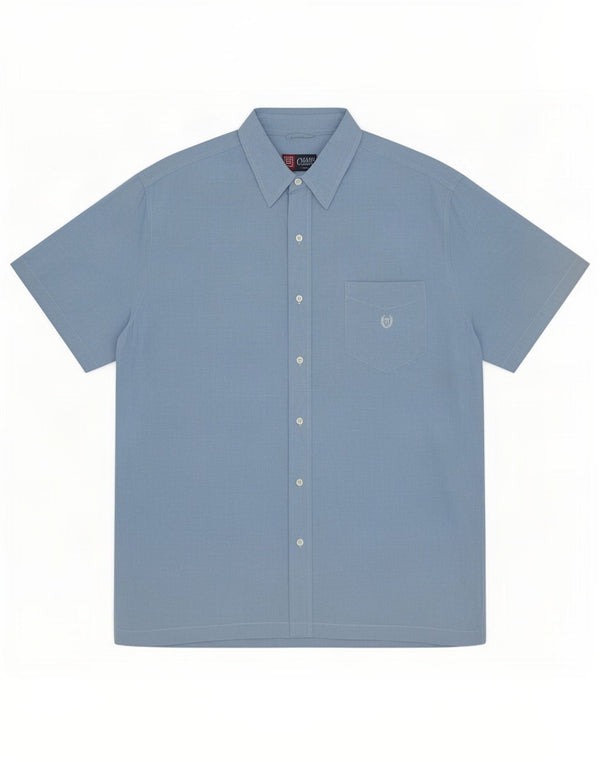 Chaps Camisa Manga Corta Hombre XL Lino Azul
