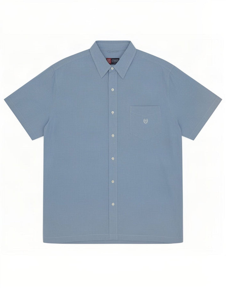Chaps Camisa Manga Corta Hombre XL Lino Azul