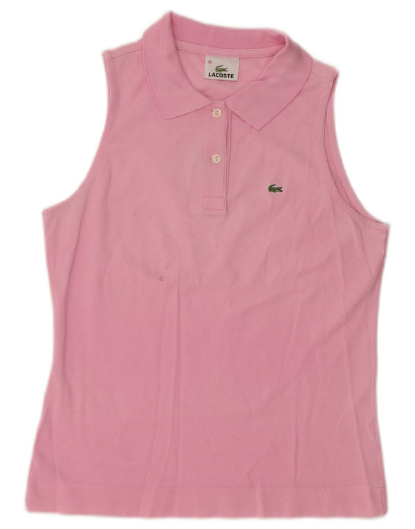 Polo Lacoste Mujer Sin Mangas Talla 40 Algodón Rosa Medio