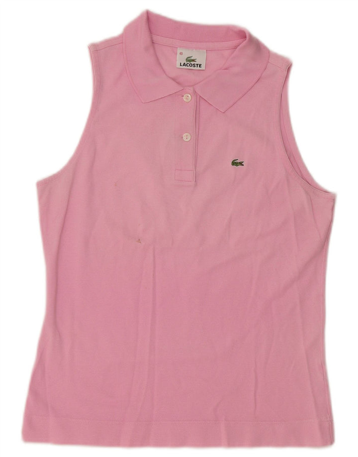 Polo Lacoste Mujer Sin Mangas Talla 40 Algodón Rosa Medio