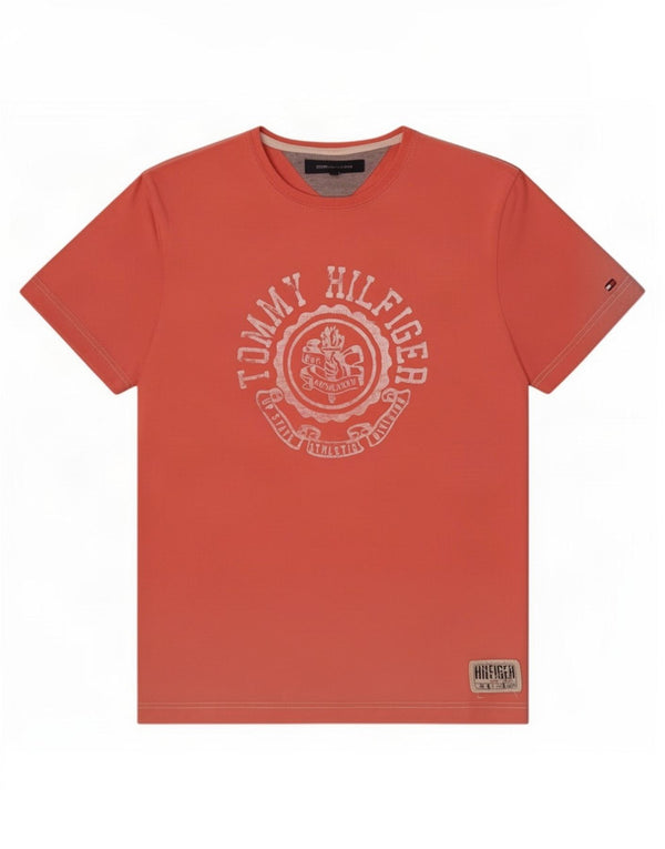 Tommy Hilfiger Camiseta gráfica para hombre Top Medium Red Cotton