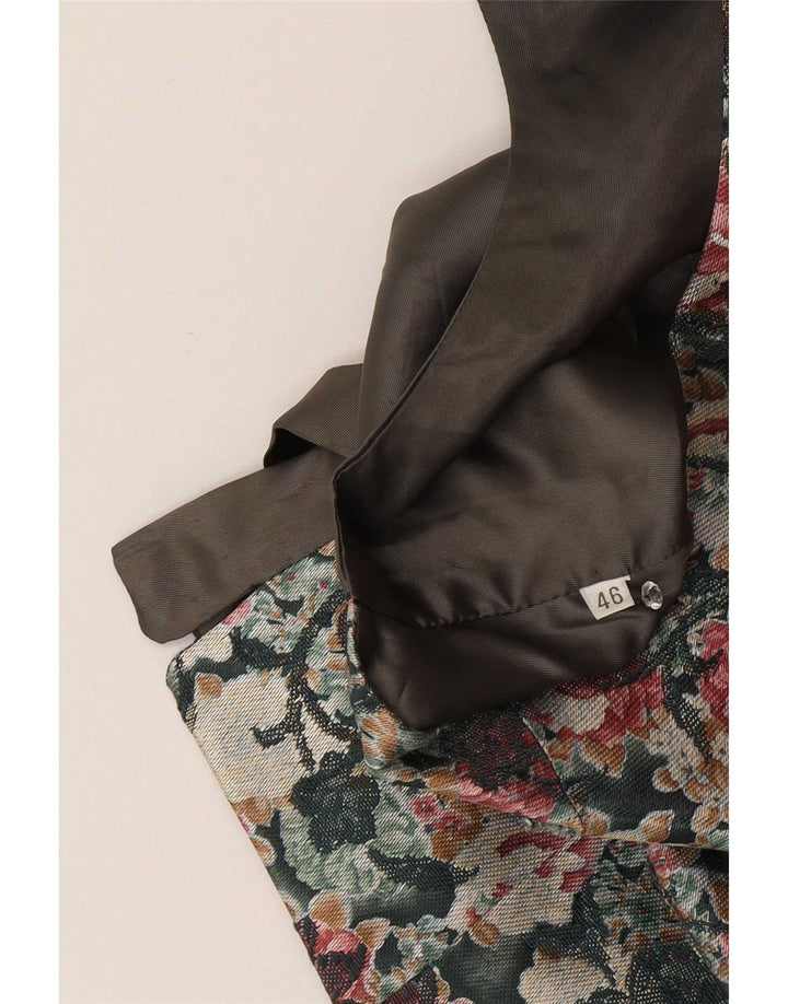 Chaleco vintage para hombre IT 46 Pequeño floral multicolor