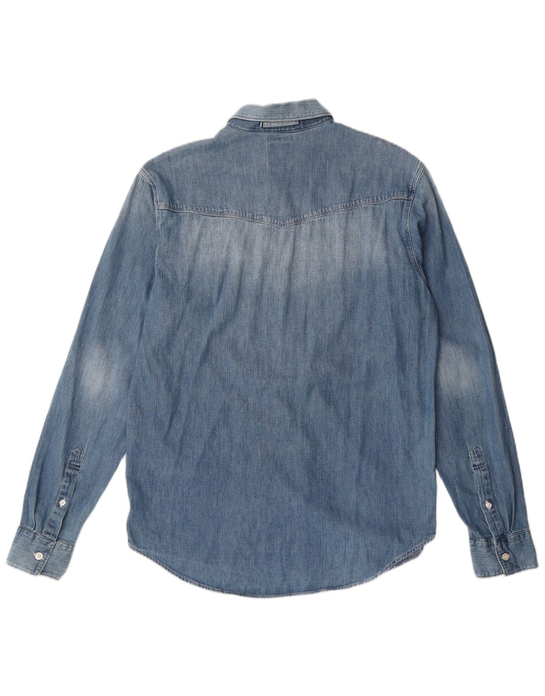 Levi's Camisa vaquera de corte estándar de algodón azul medio