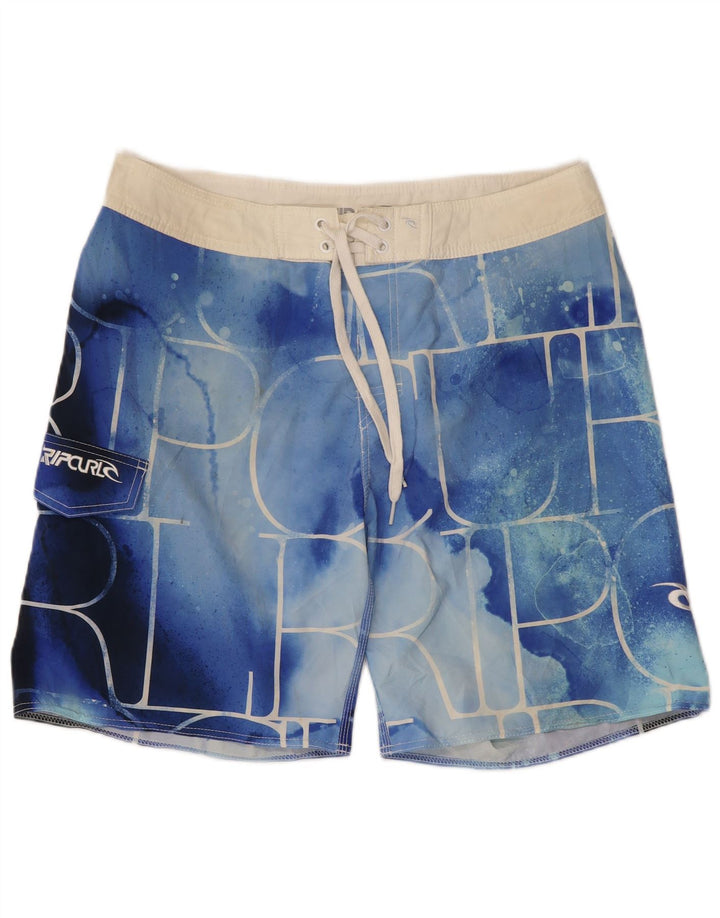 Rip Curl Bañador con estampado abstracto para hombre, color azul grande