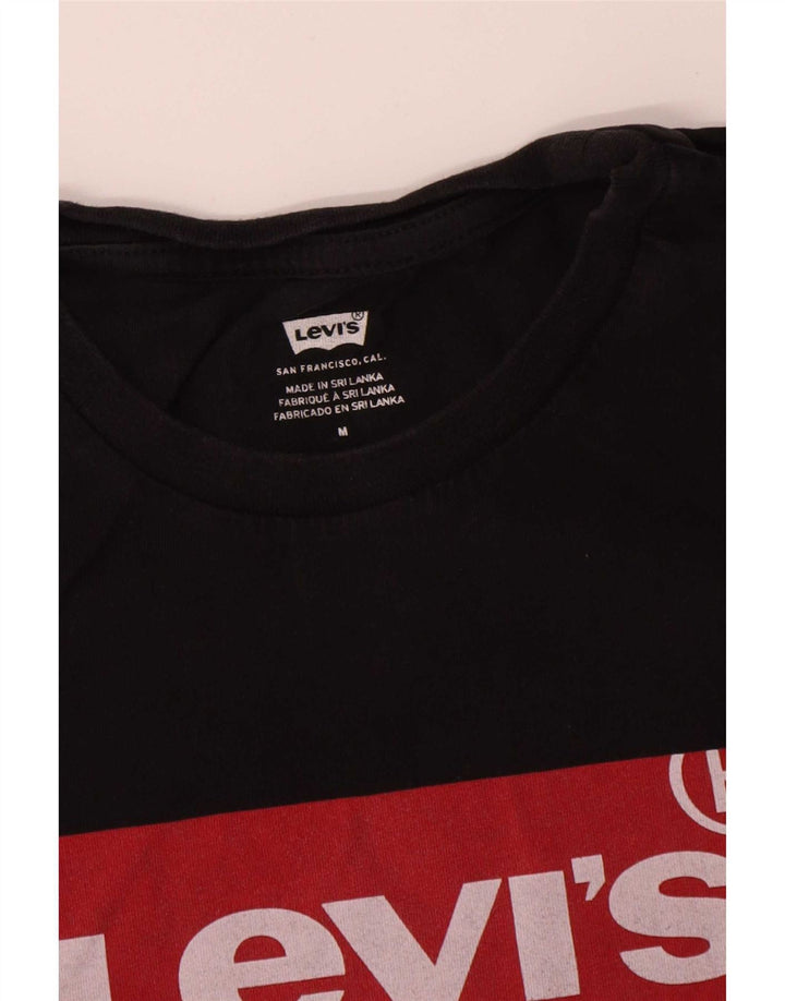 Levi's Camiseta gráfica para hombre Top mediano de algodón negro