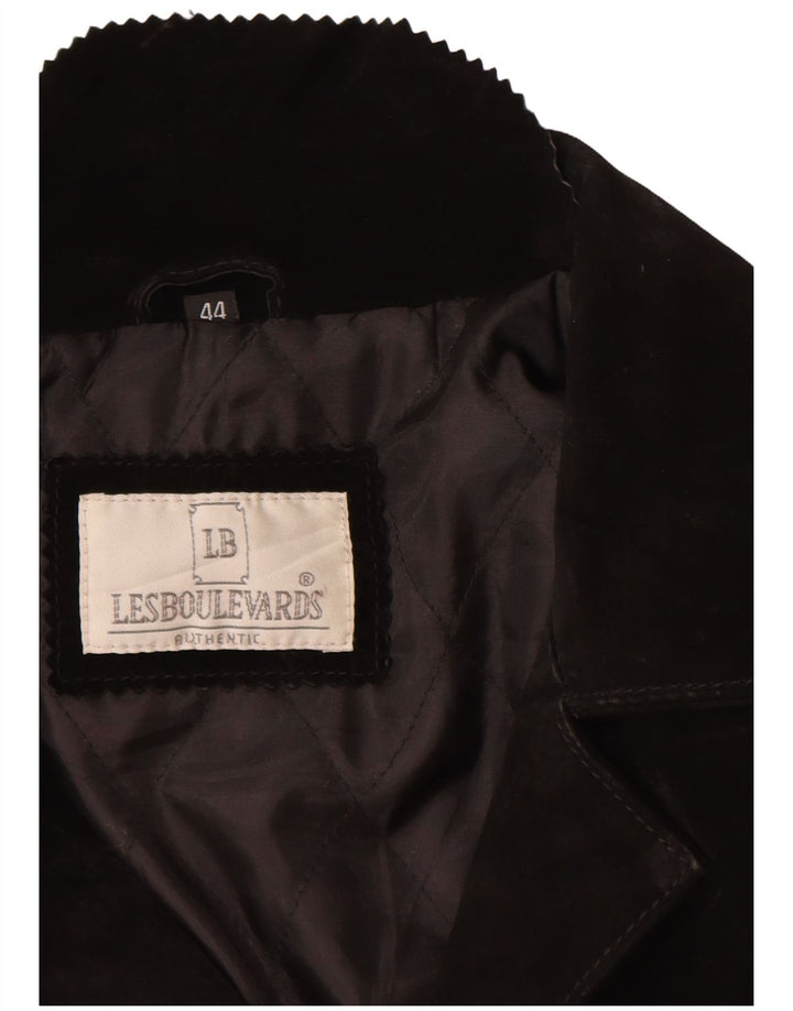 Chaqueta de ante para mujer Les Boulevards EU 44 XL Cuero negro