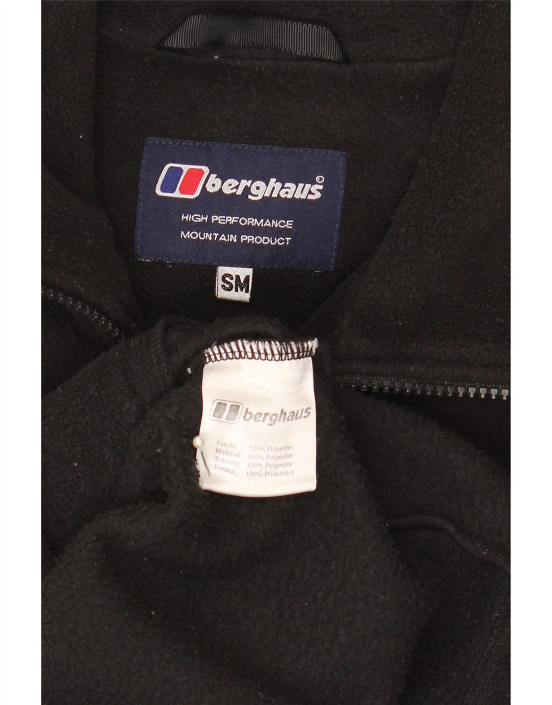 Berghaus Chaqueta polar para hombre UK 36 Small Poliéster negro