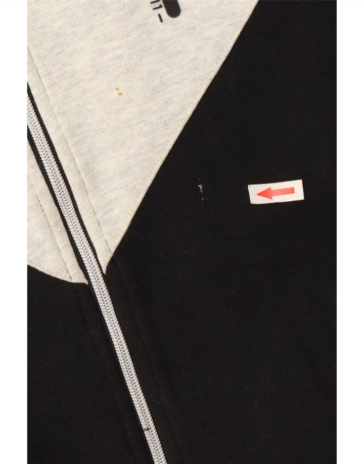 Fila Chaqueta de chándal para mujer UK 10 Small Black Colourblock Poliéster