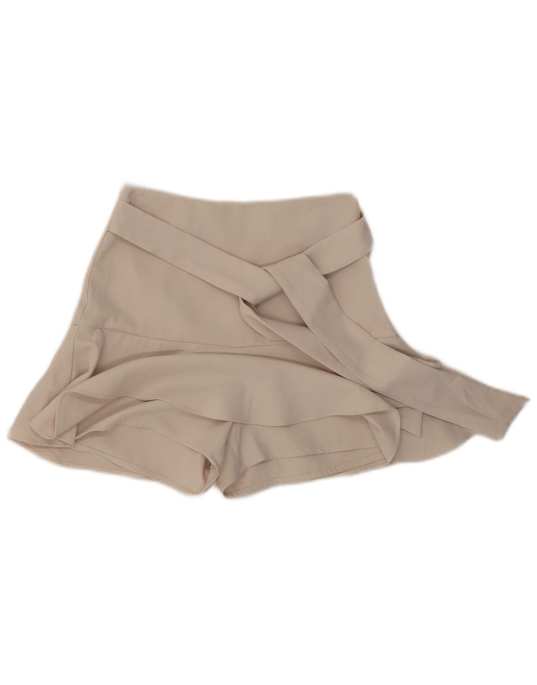 Zara Mujer Falda Pantalón UK 4 XS Beige Poliéster
