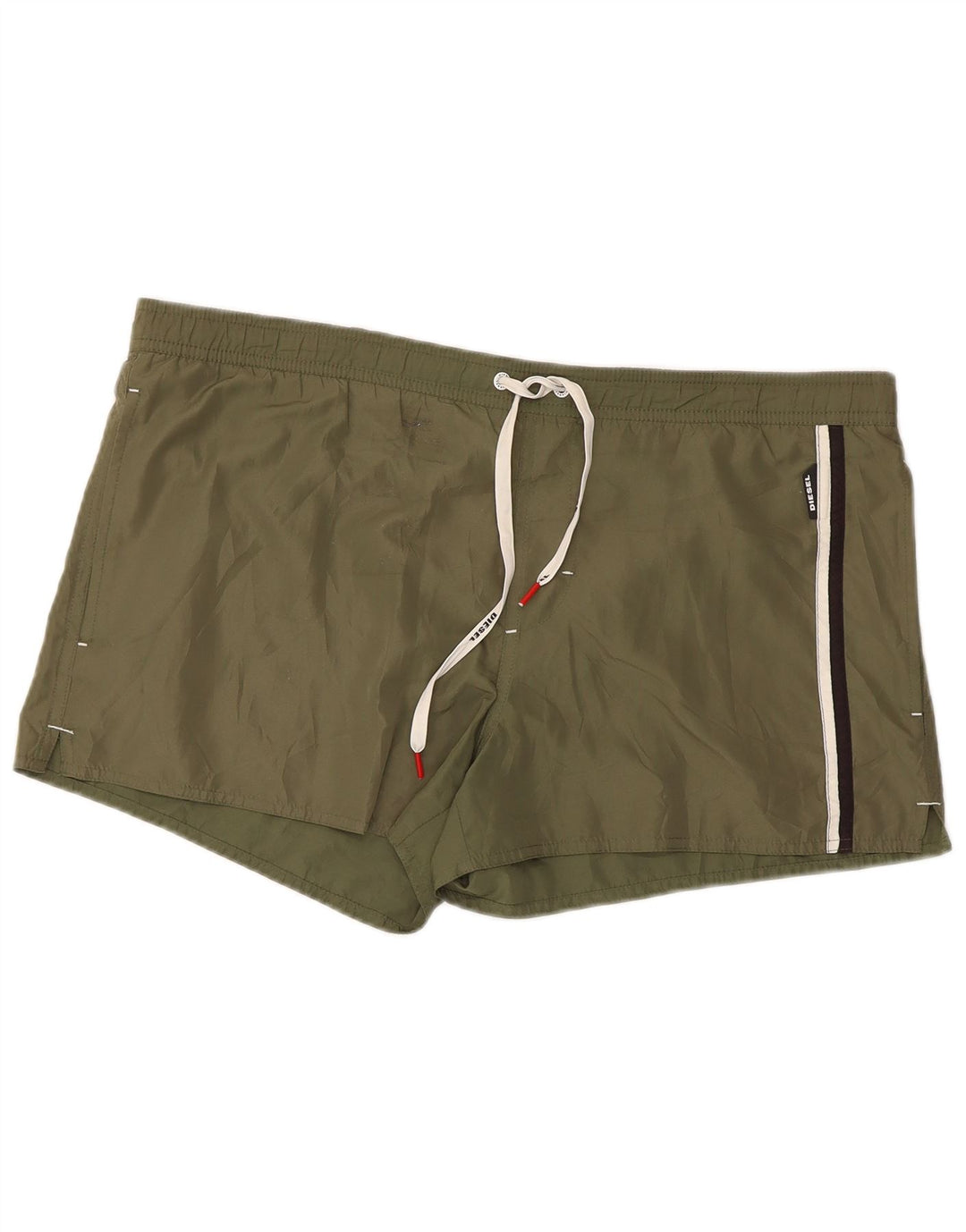 Diesel Bañador Hombre XL Caqui Rayas Poliéster