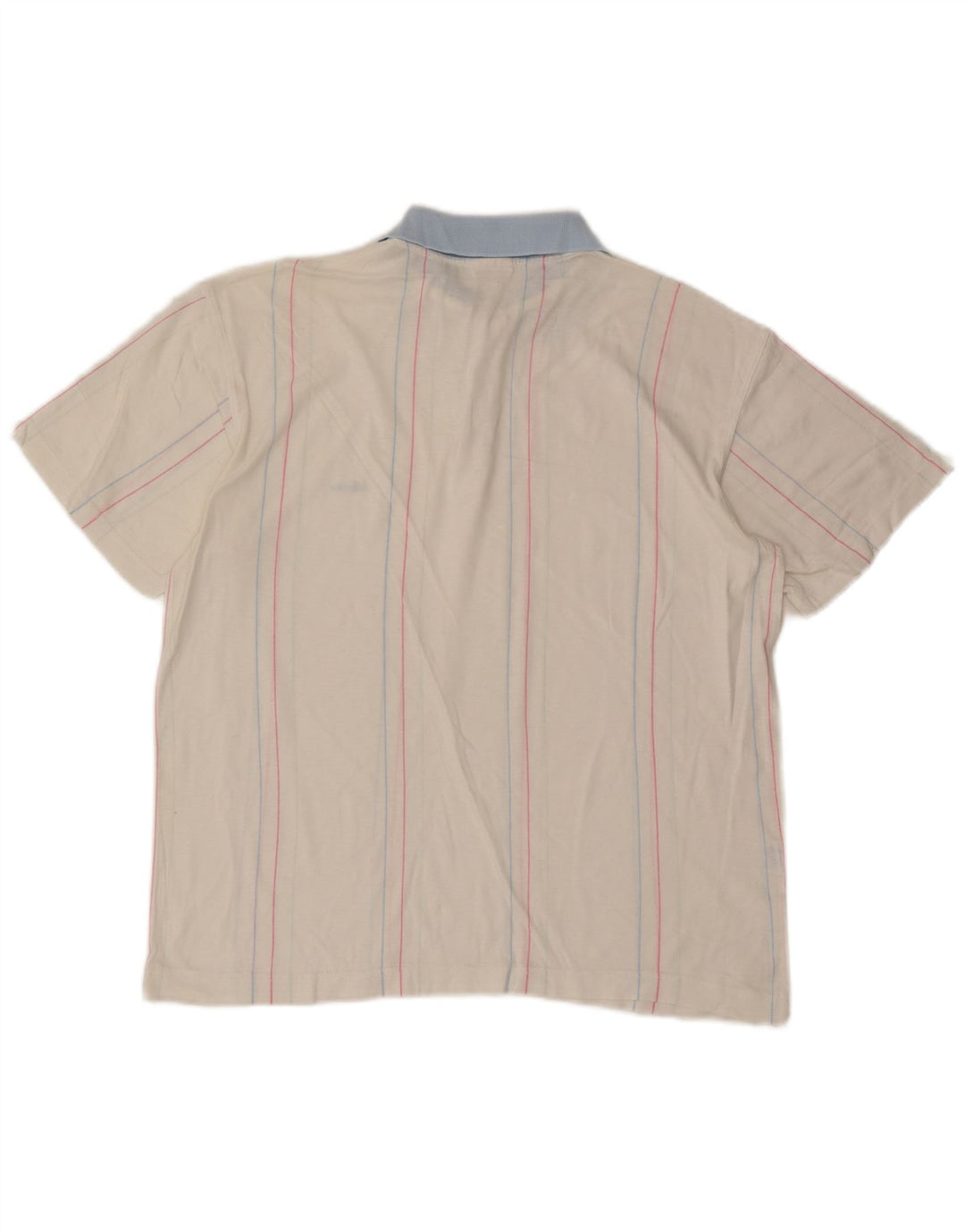 Polo Ellesse Hombre De Algodón A Rayas Blanco Mediano