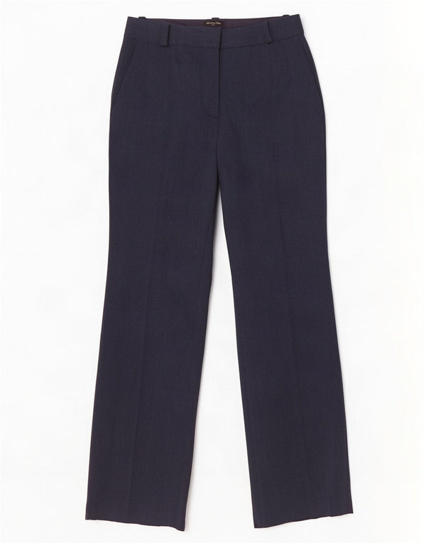 Pantalón Traje Recto Mujer Massimo Dutti EU 36 XS W26 L30 Azul Marino