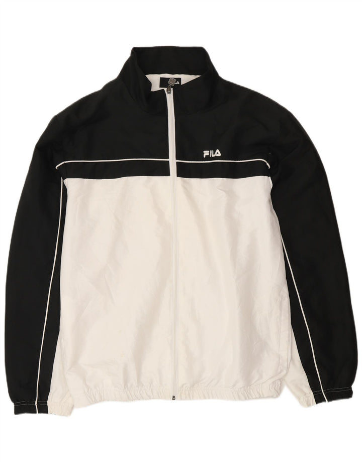 Fila Mens Chándal Top Chaqueta 2XL Blanco Colorblock Poliéster