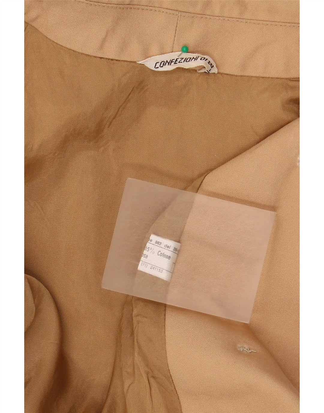 Confezioni Di Lusso Gabardina para mujer UK 42 Poliéster beige medio