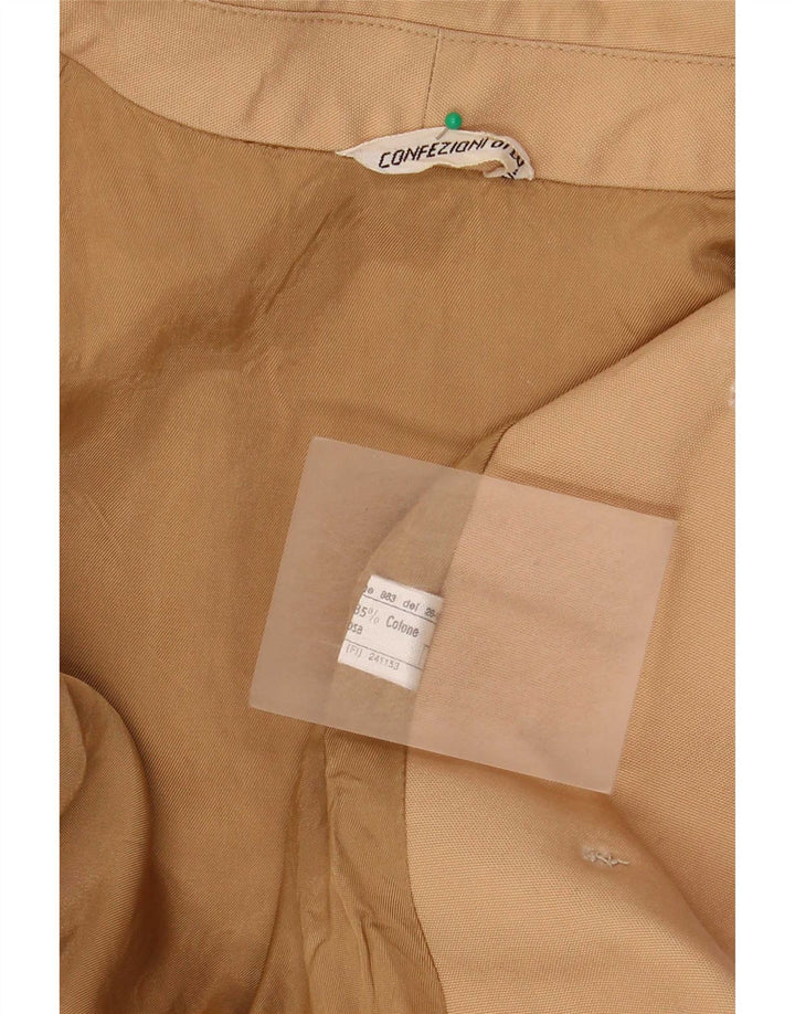 Confezioni Di Lusso Gabardina para mujer UK 42 Poliéster beige medio