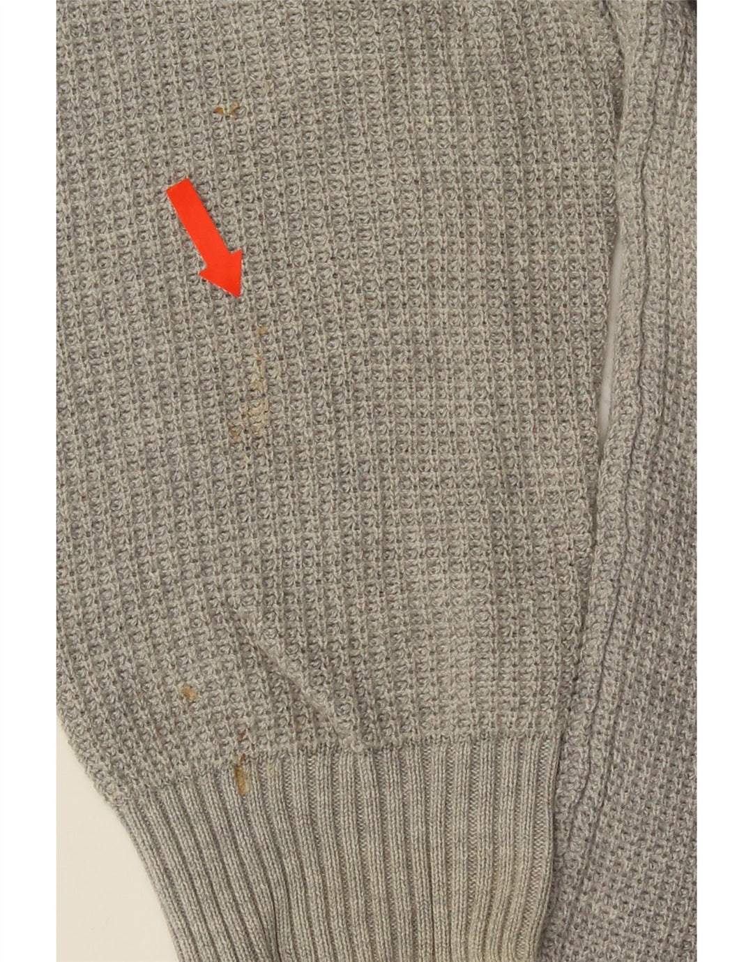 ZARA Hombre Jersey Cuello Redondo Algodón Gris Medio