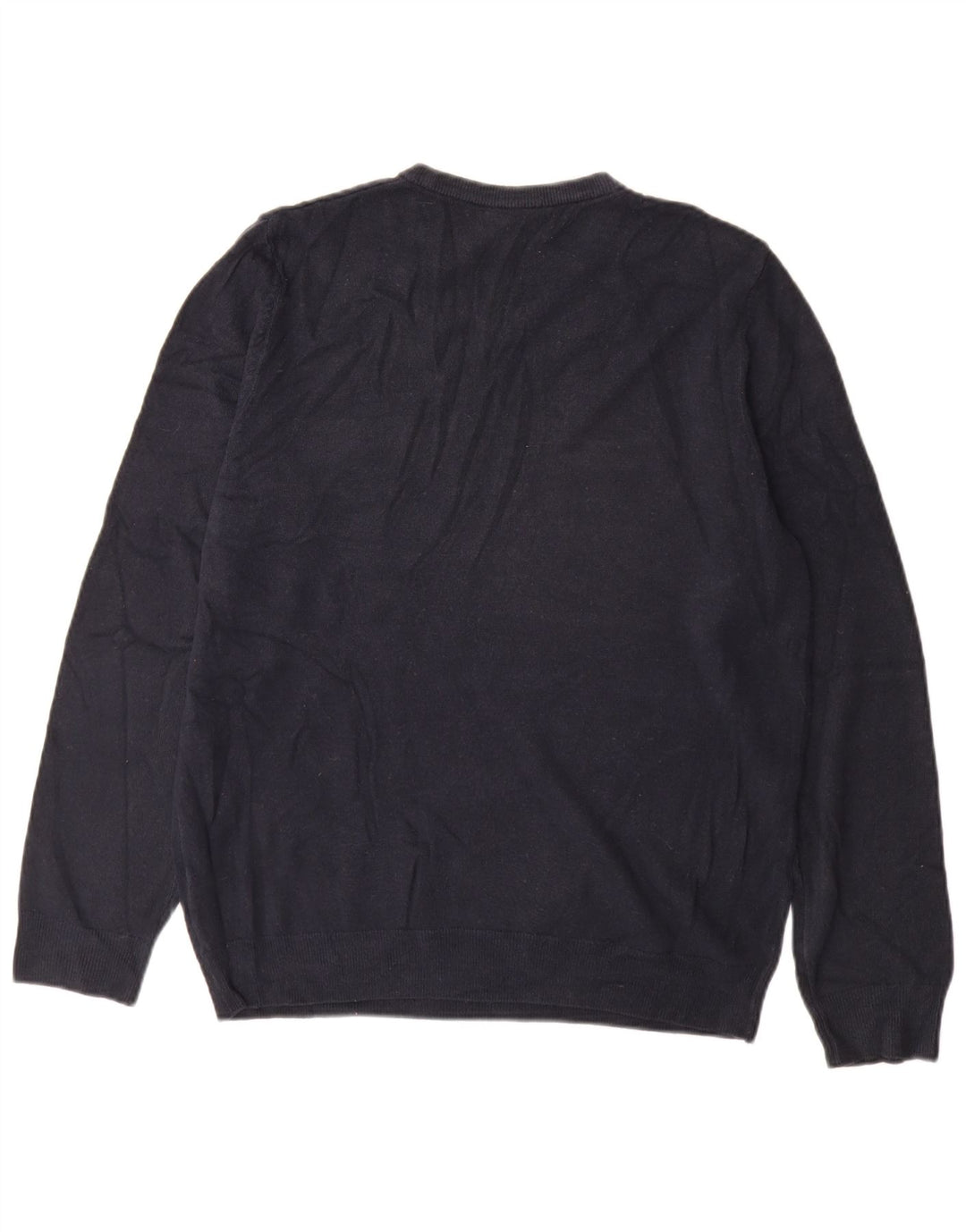 Marks & Spencer - Jersey de cuello redondo para hombre, talla grande, acrílico azul marino