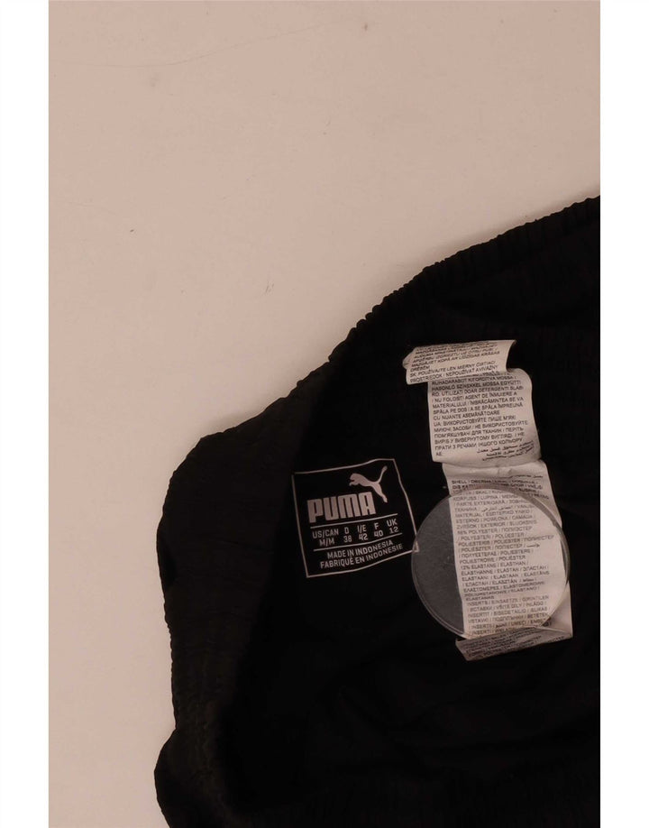 Puma Pantalones cortos deportivos para mujer UK 12 Mediano Negro Poliéster