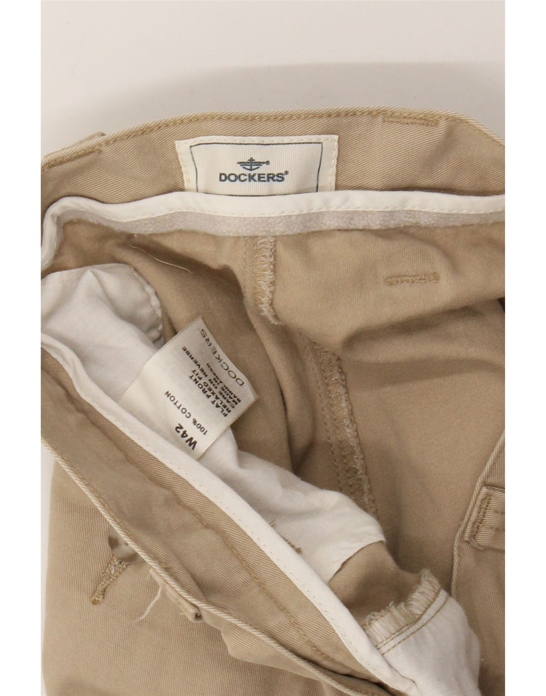 DOCKERS Pantalones cortos cargo de ajuste relajado para hombre W42 2XL Algodón beige