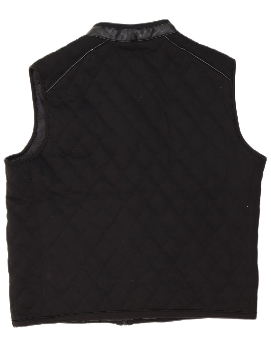 Zara Hombre Chaleco Acolchado UK 42 XL Poliéster Negro