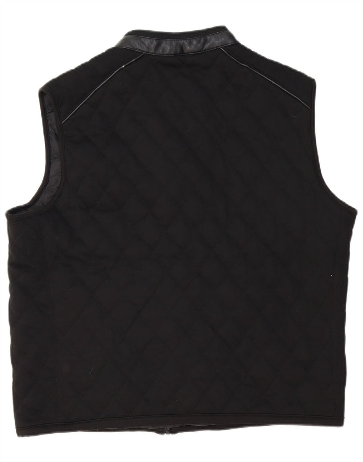 Zara Hombre Chaleco Acolchado UK 42 XL Poliéster Negro