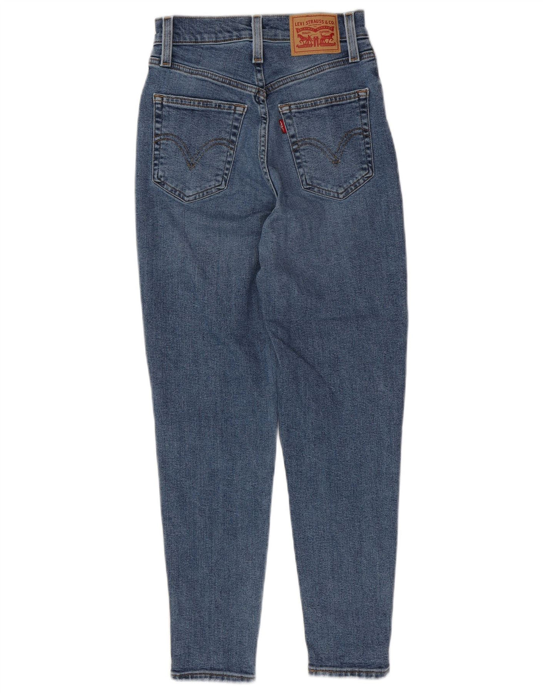 LEVI'S Jeans Cónicos De Cintura Alta Para Mujer W24 L27 Algodón Azul
