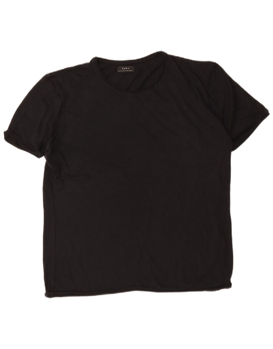 Zara Hombre Camiseta Top XL Negro