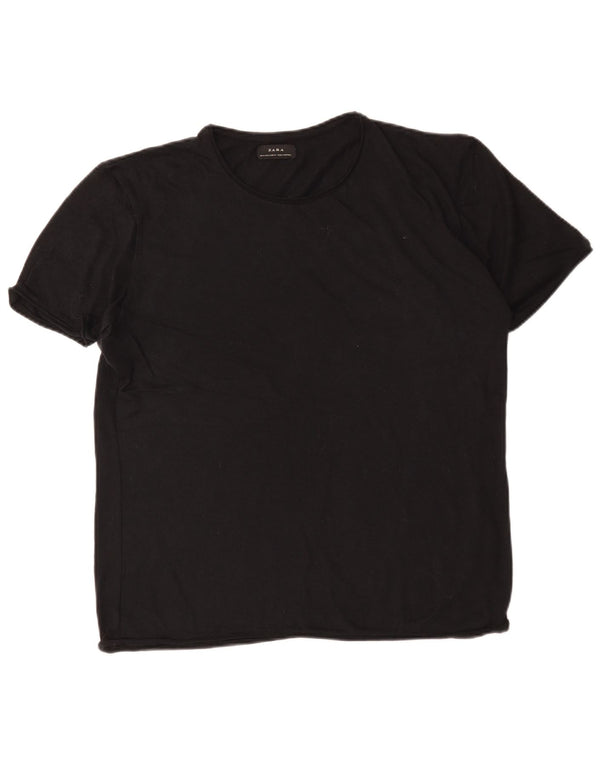 Zara Hombre Camiseta Top XL Negro