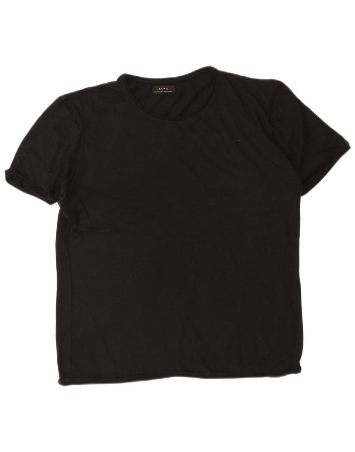 Zara Hombre Camiseta Top XL Negro