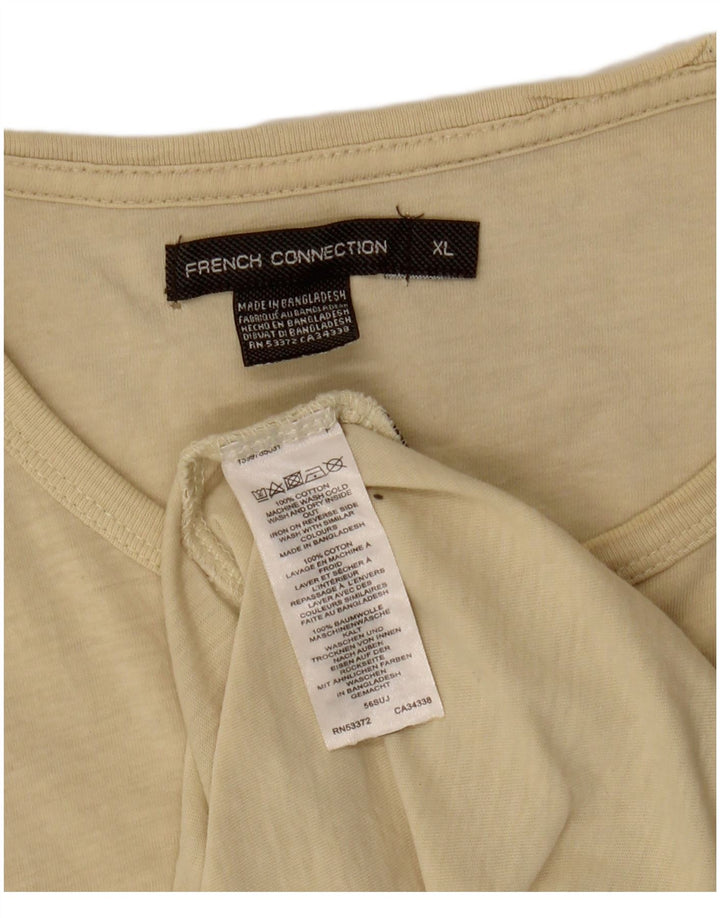 French Connection Camiseta Hombre Top XL Beige Algodón
