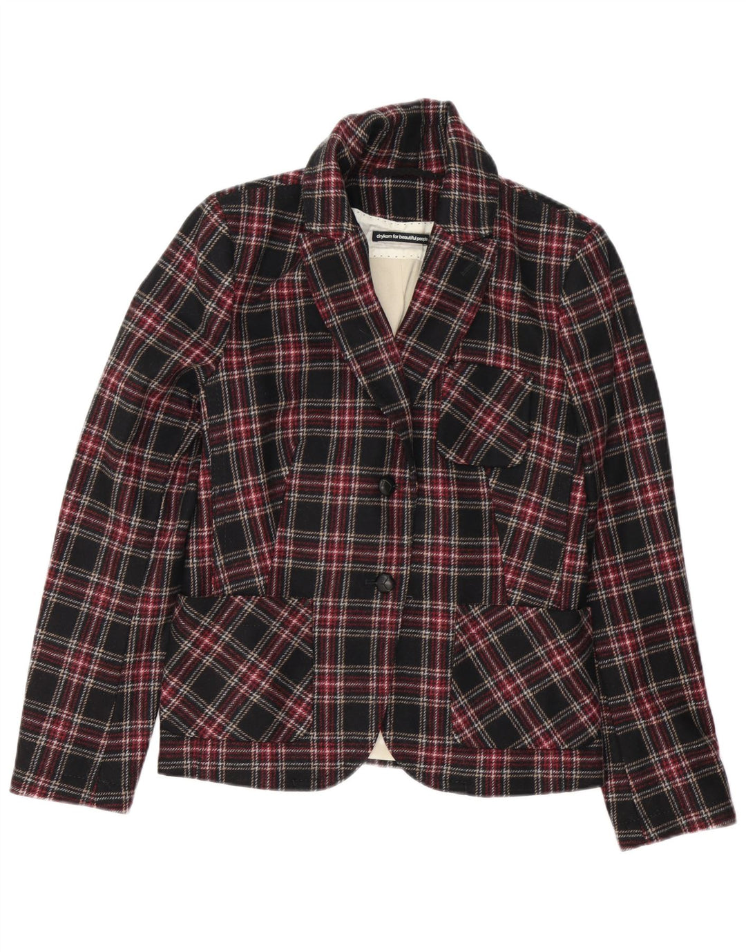 Drykorn Chaqueta Blazer de 2 Botones para Mujer US 4 Small Multicolor Plaid