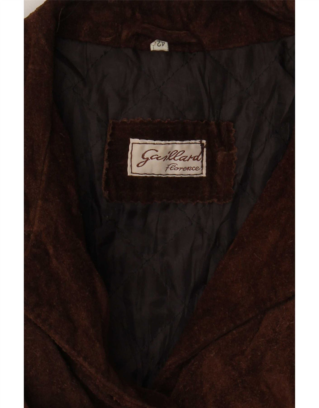 Vintage mujer chaqueta de ante de gran tamaño IT 42 Marrón Medio