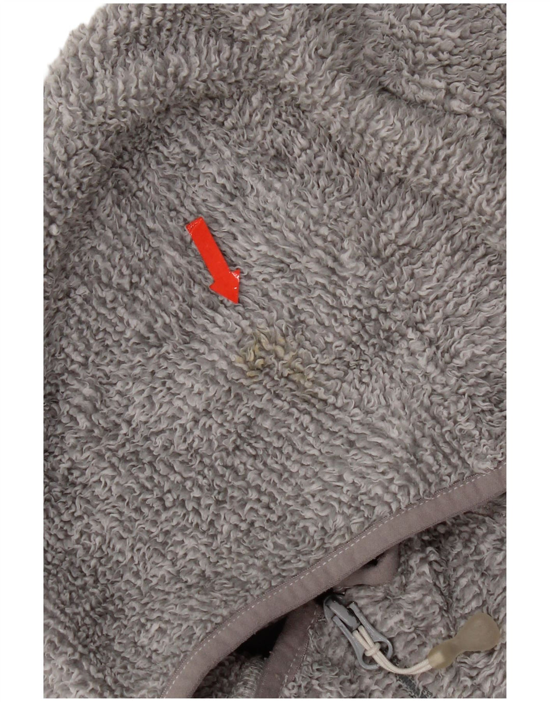 Jack Wolfskin Chaqueta polar con capucha para mujer UK 12 Poliéster gris medio