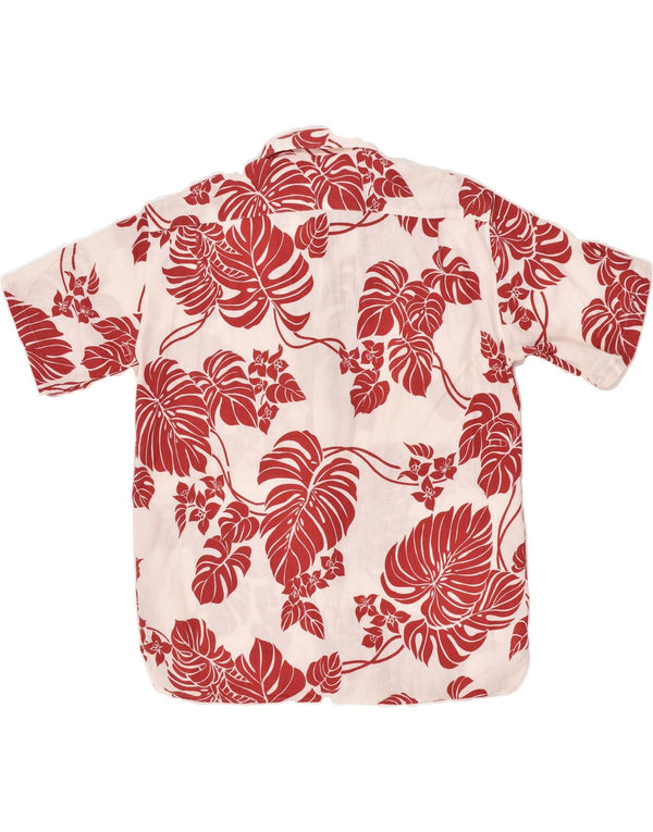 NEW ENGLAND Camisa de manga corta para hombre XL Rojo Floral