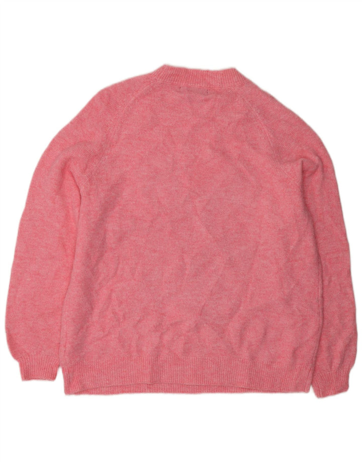 Marks & Spencer Suéter Gráfico con Cuello Redondo para Mujer UK 44 Rosa Mediano
