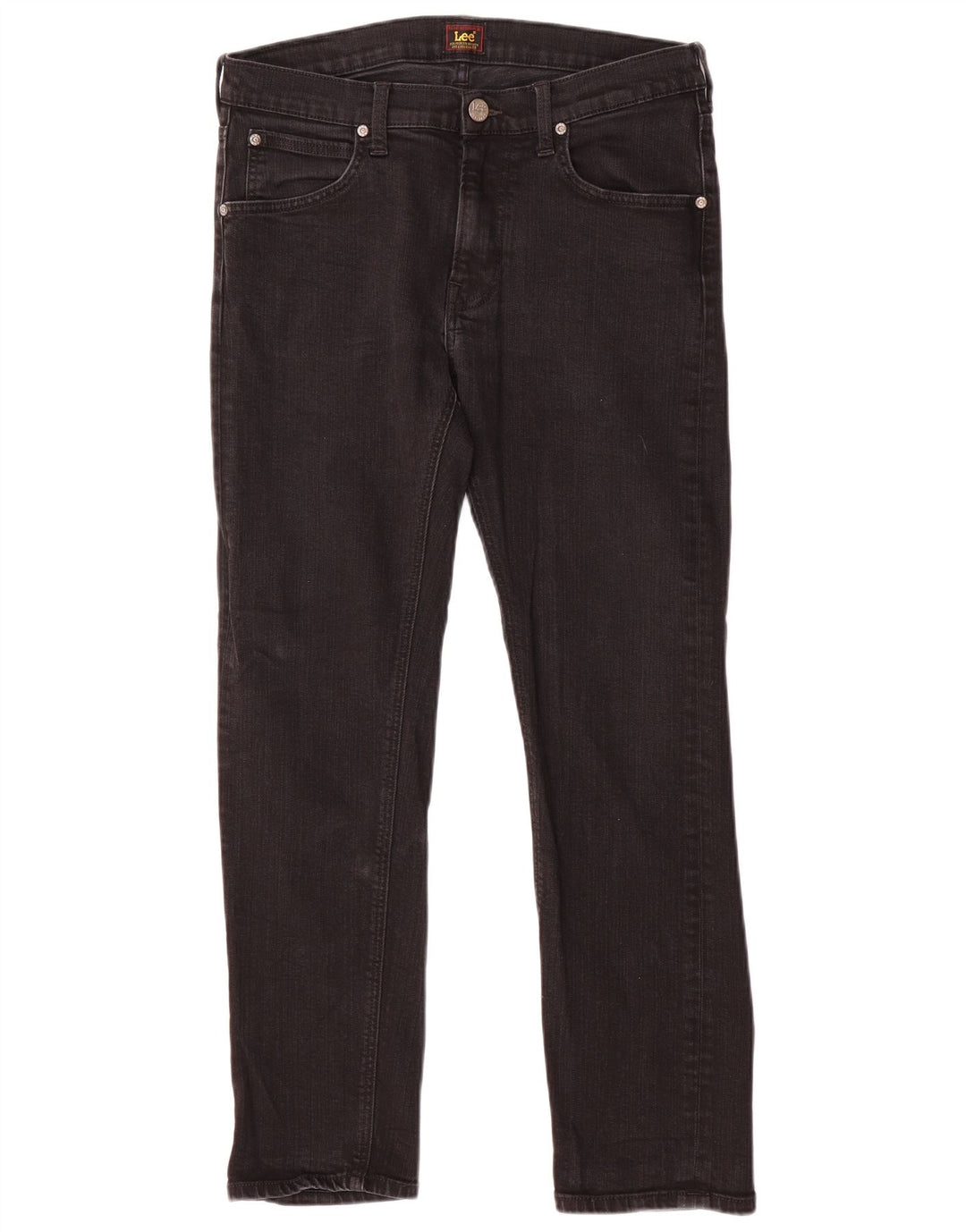 LEE Mujer Daren Zip Fly Vaqueros Rectos W31 L30 Algodón Negro