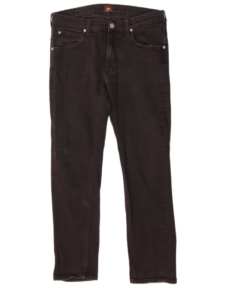 LEE Mujer Daren Zip Fly Vaqueros Rectos W31 L30 Algodón Negro