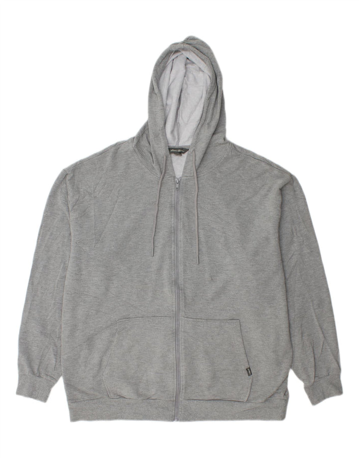 EDDIE BAUER Sudadera con capucha y cremallera para hombre XL Viscosa gris