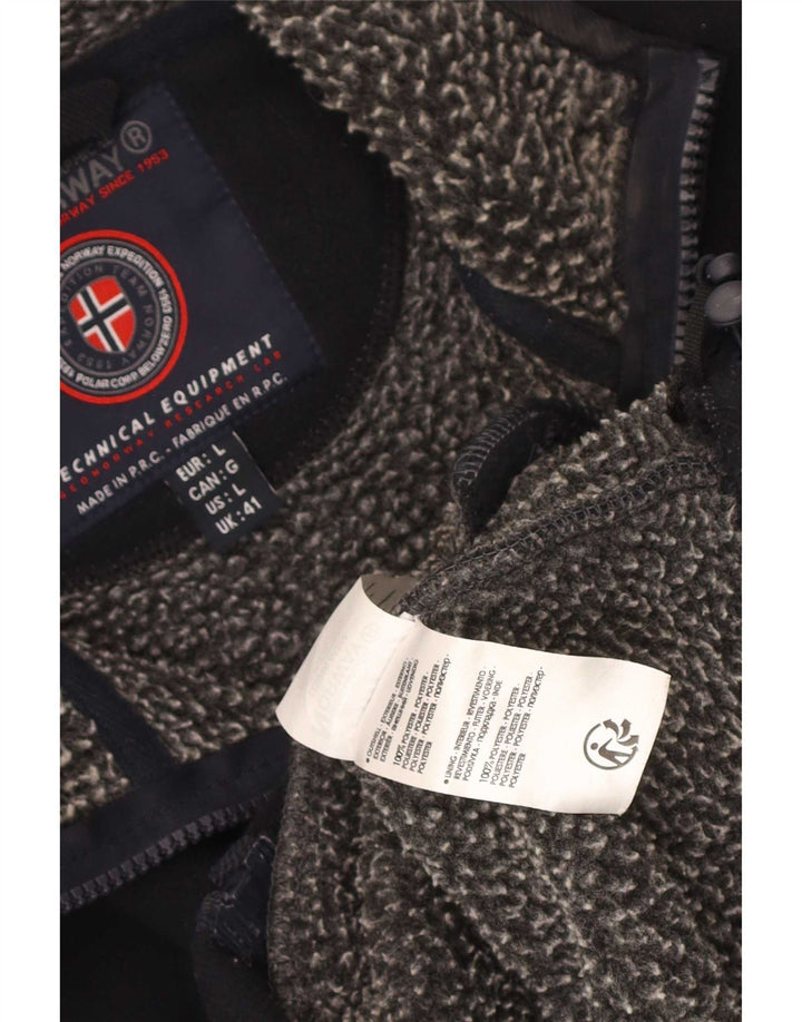 Geographical Noruega Chaqueta polar para hombre UK 41 Grande Azul marino Poliéster