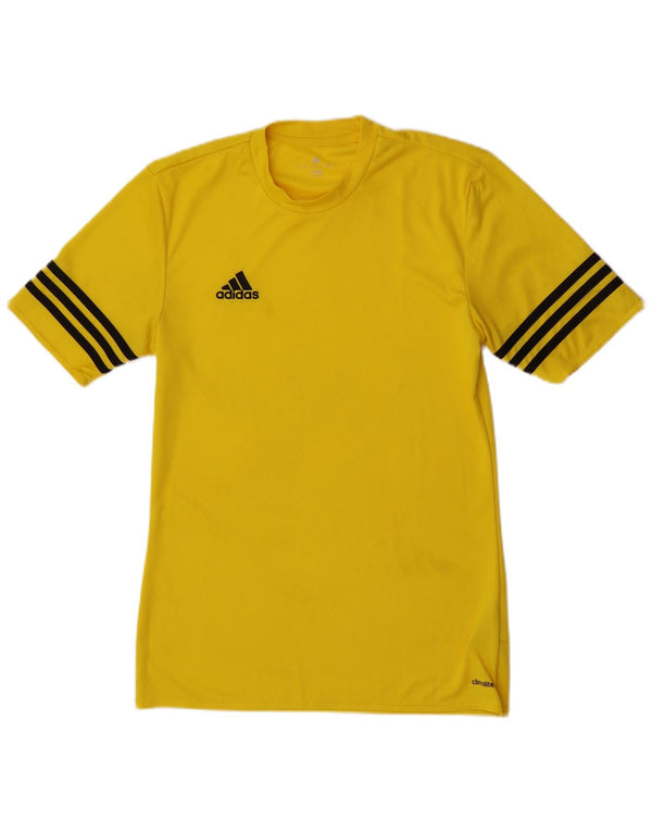 Adidas Mens Climalite Camiseta Top Pequeño Amarillo Poliéster