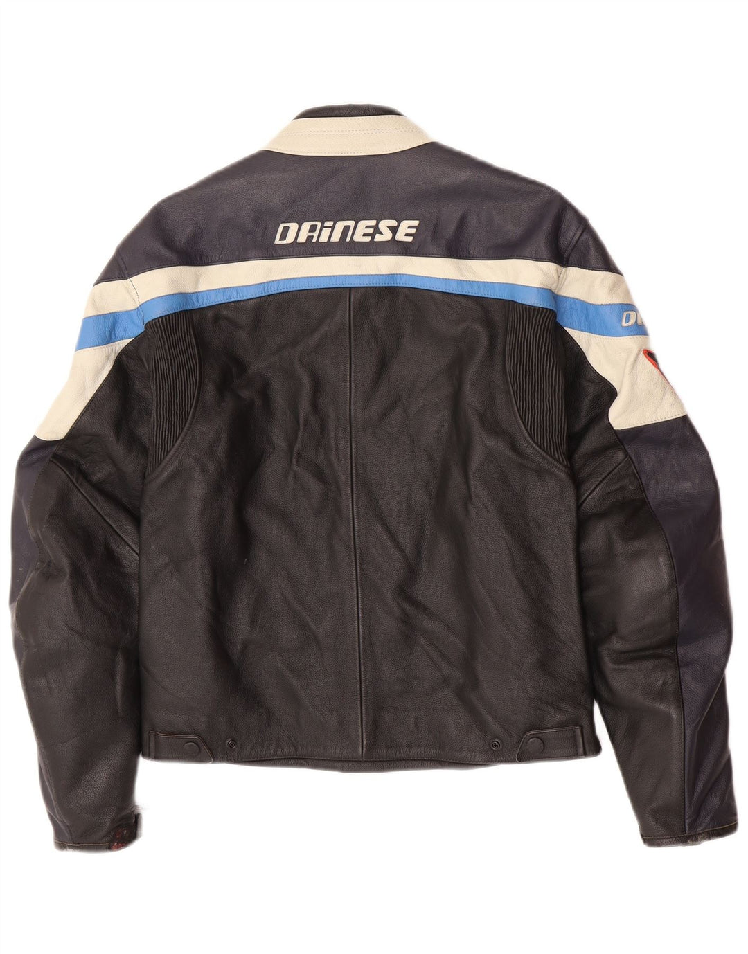 Dainese Mens Graphic Racer Jacket UK 36 Small Cuero Color Block Negro