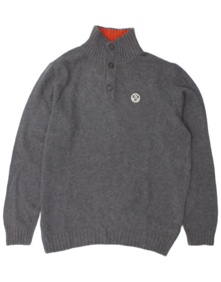 North Sails Jersey De Cuello Con Botones Para Hombre 2XL Lana Gris