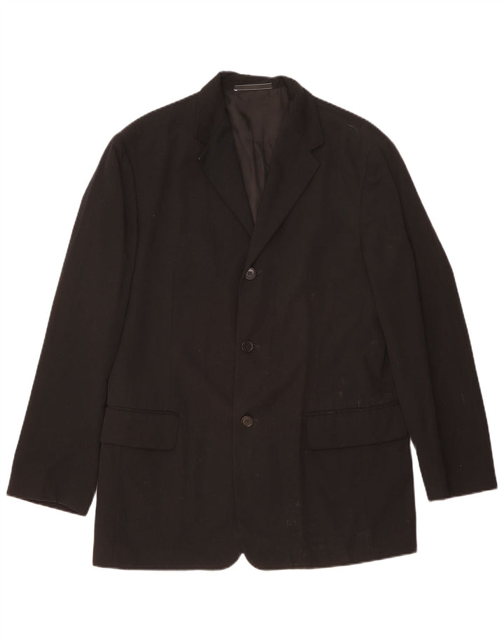 Calvin Klein Chaqueta tipo blazer de 3 botones para hombre Reino Unido 40 Grande Lana negra