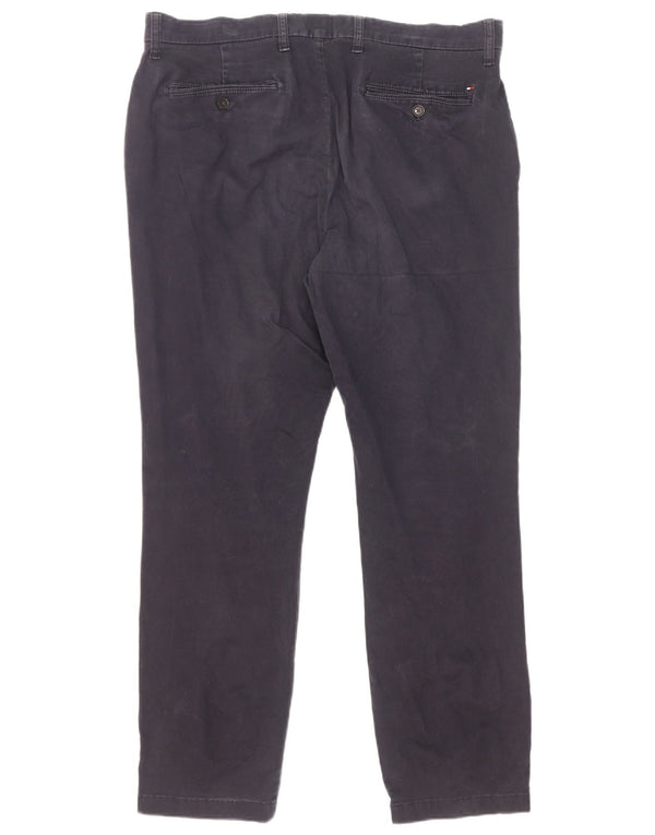 Tommy Hilfiger Pantalón chino slim fit para hombre W36 L32 Algodón azul marino